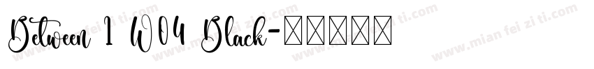 Between 1 W04 Black字体转换